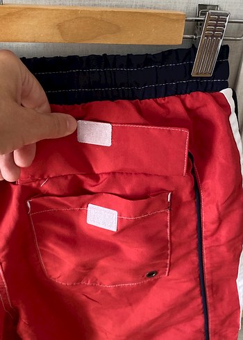 Kappa Erkek Kırmızı Fermuarlı Yüzme Şortu - Görsel 4