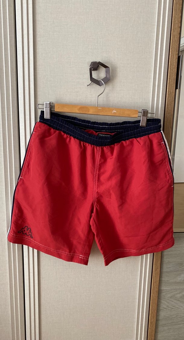 Kappa Erkek Kırmızı Fermuarlı Yüzme Şortu - Görsel 2