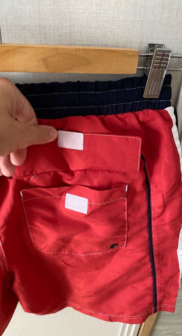 Kappa Erkek Kırmızı Fermuarlı Yüzme Şortu - Görsel 4