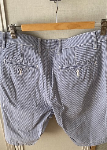 Gri Düğmeli Erkek Denim Şort - Görsel 4