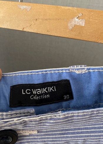 Gri Düğmeli Erkek Denim Şort - Görsel 2