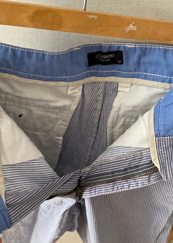 Gri Düğmeli Erkek Denim Şort - Görsel 3