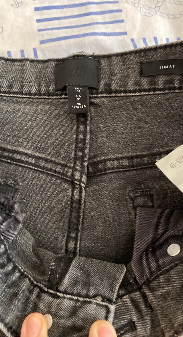 Gri Denim Erkek Midi Şort - Görsel 5