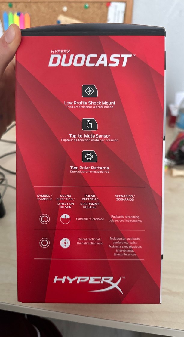 HyperX DuoCast Kırmızı Yayın Mikrofonu - Görsel 4