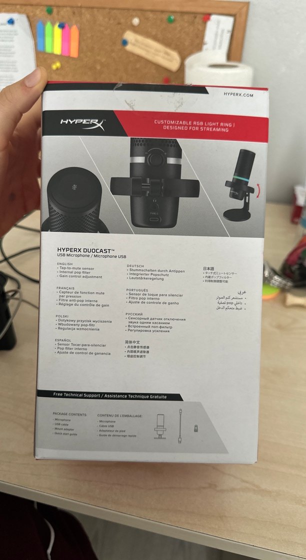 HyperX DuoCast Kırmızı Yayın Mikrofonu - Görsel 3