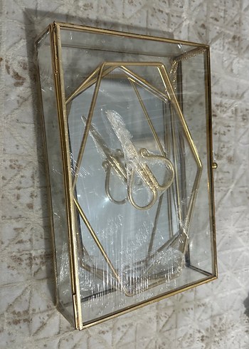 Kız isteme tepsisi aynalı altın renk makas - Görsel 11