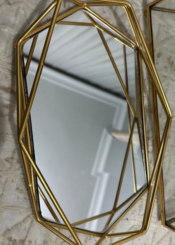 Kız isteme tepsisi aynalı altın renk makas - Görsel 2