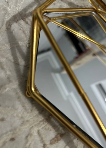 Kız isteme tepsisi aynalı altın renk makas - Görsel 3