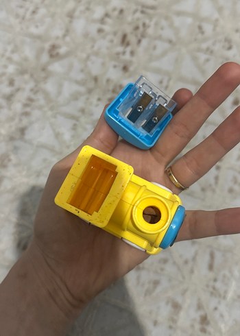 Renkli Mavi sarı oyuncak tren kalemtıraş - Görsel 5