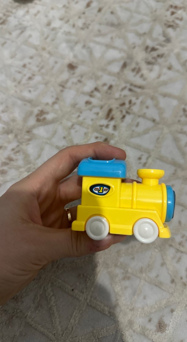 Renkli Mavi sarı oyuncak tren kalemtıraş - Görsel 2
