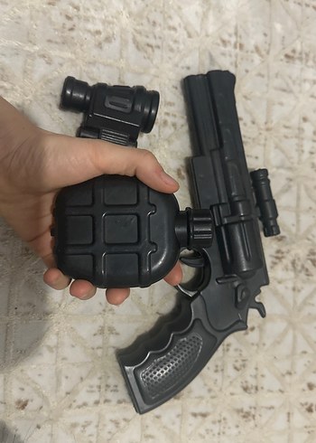 Siyah Oyuncak Tabanca ve Aksesuarları - Görsel 3