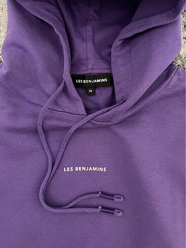 Les Benjamins mor kapüşonlu sweatshirt