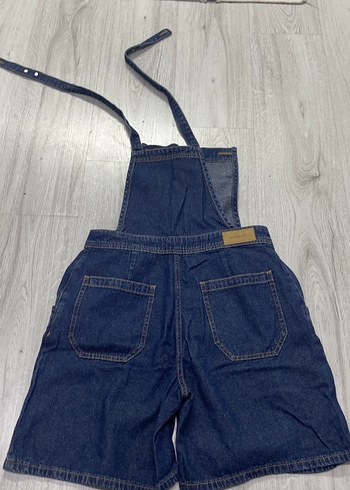 Kadın Lacivert Kot Şort Tulum - Görsel 7