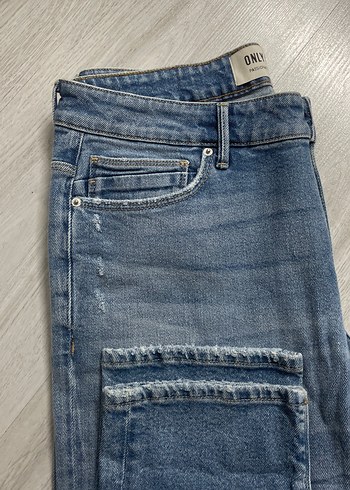 Gri Erkek Kemerli Bol Kesim Denim Pantolon - Görsel 15