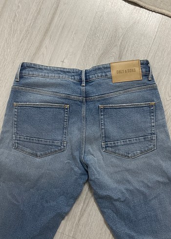 Gri Erkek Kemerli Bol Kesim Denim Pantolon - Görsel 13