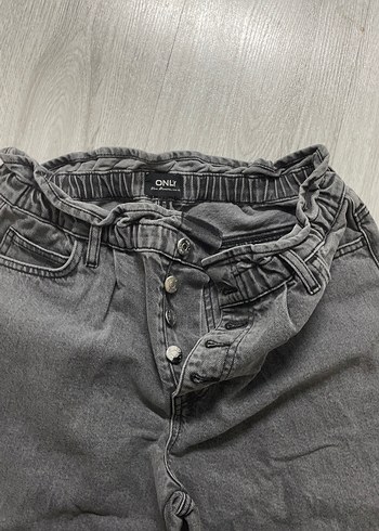 Gri Erkek Kemerli Bol Kesim Denim Pantolon - Görsel 3