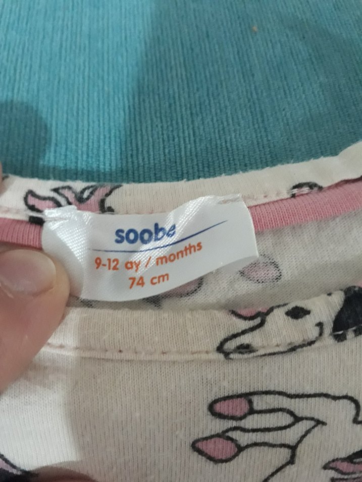 LC Waikiki Beyaz Baskılı Bebek Önlüğü - Görsel 2