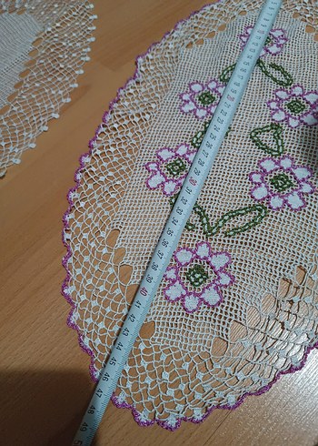 El İşi İşlemeli dantel 3 adet - Görsel 6