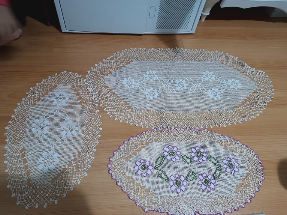 El İşi İşlemeli dantel 3 adet - Görsel 2