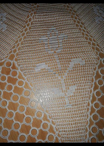 Klasik İşlemeli Dantel fiskos Masa Örtüsü - Görsel 3