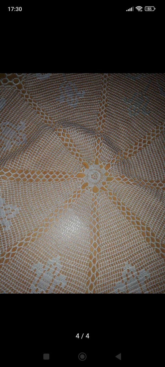 Klasik İşlemeli Dantel fiskos Masa Örtüsü - Görsel 4