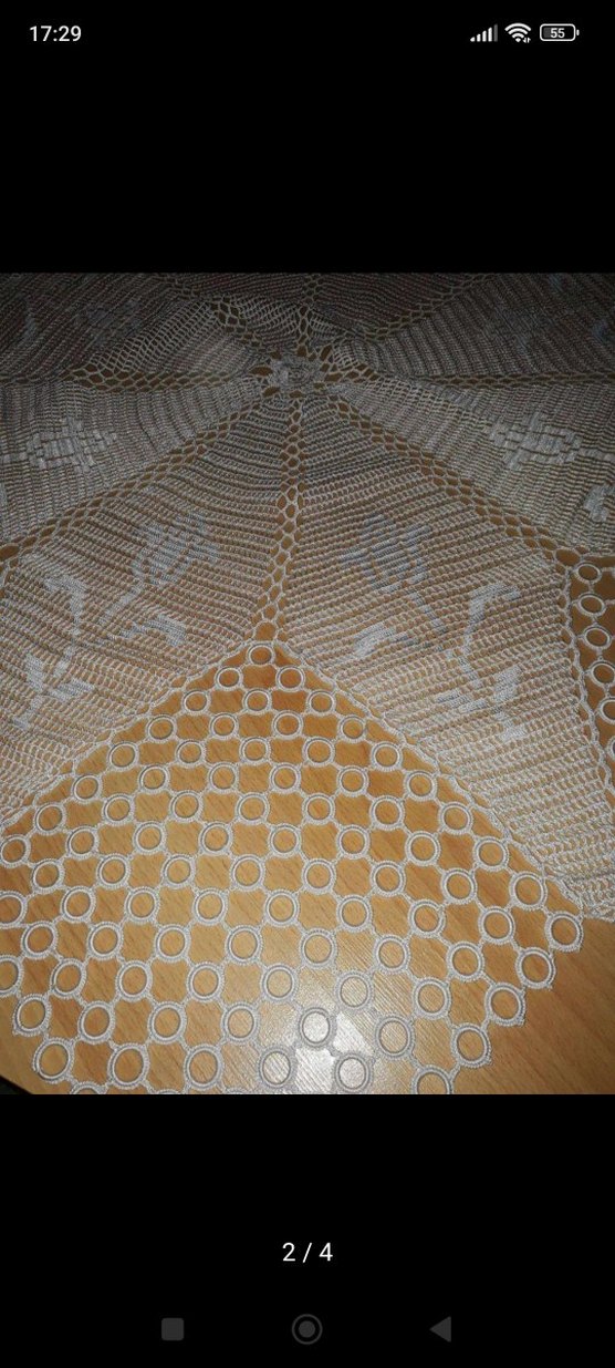 Klasik İşlemeli Dantel fiskos Masa Örtüsü - Görsel 2