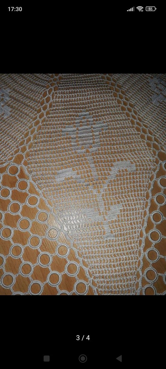 Klasik İşlemeli Dantel fiskos Masa Örtüsü - Görsel 3