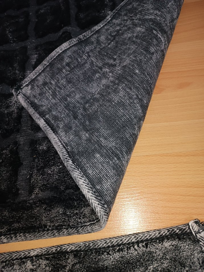 Kareli Koyu Gri Banyo Paspası Seti - Görsel 4