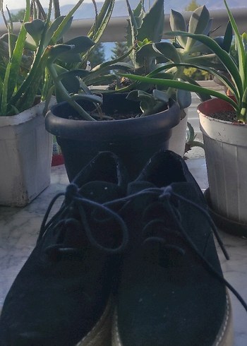 Siyah Süet Dolgu Topuklu Kadın Espadril DİVİDED - Görsel 6