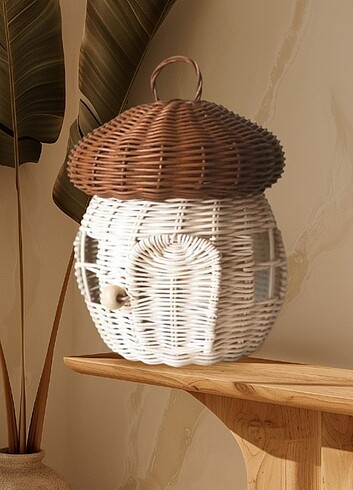 Tasarımcı Rattan Mantar Sepet