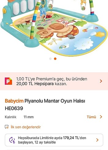 Babycim piyanolu oyun halısı
