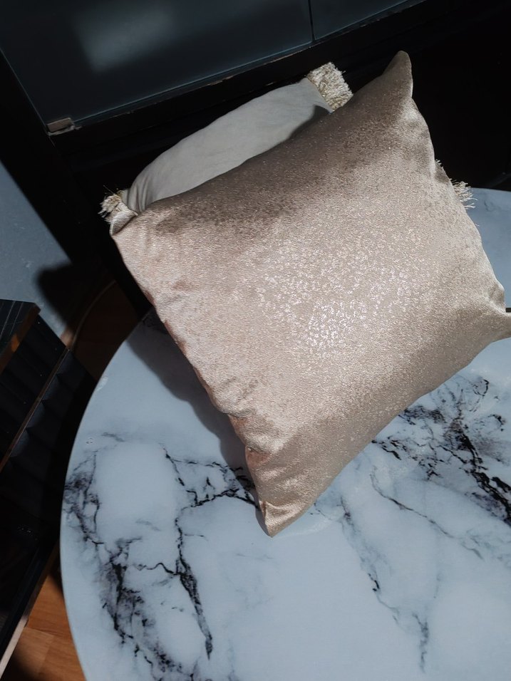 Bej Gri Modern Düz Kırlent - Görsel 2