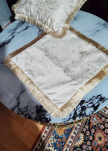 Nakışlı Bohem Beyaz Gri Kırlent Kılıfı - Görsel 3