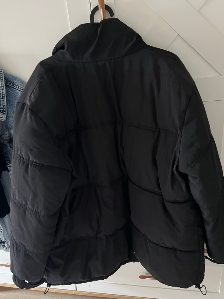 Düğmeli Siyah Midi Kadın Ceket - Görsel 2