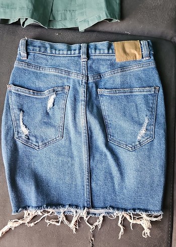 Mavi Jeans Mavi Loose Fit Mini Denim Şort kot etek yirtmacli şort etek