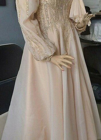 Zara Kiralık tesettür abiye prenses model söz nişan düğün elbisesi