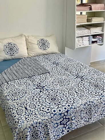 Beden mavi Renk LCW Home nevresim takımı