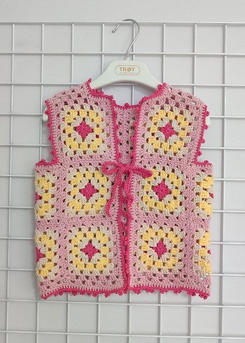 Örgü Kız Yeleği - Görsel 2