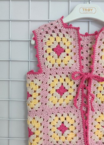 Örgü Kız Yeleği - Görsel 3