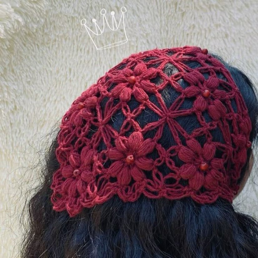 boncuklu bandana - Görsel 4