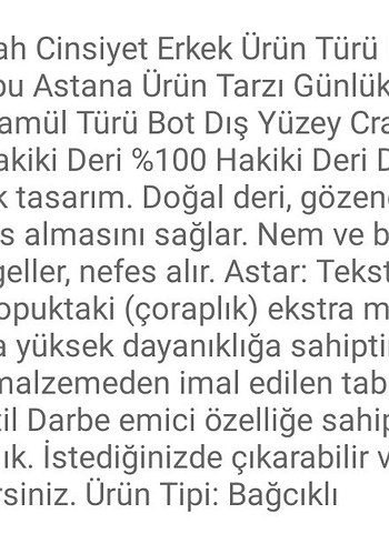 Scooter Siyah Hakiki Deri Erkek Bot M5123CS - Görsel 9