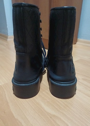 Scooter Siyah Hakiki Deri Erkek Bot M5123CS - Görsel 6