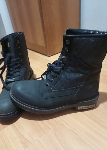 Scooter Siyah Hakiki Deri Erkek Bot M5123CS - Görsel 5