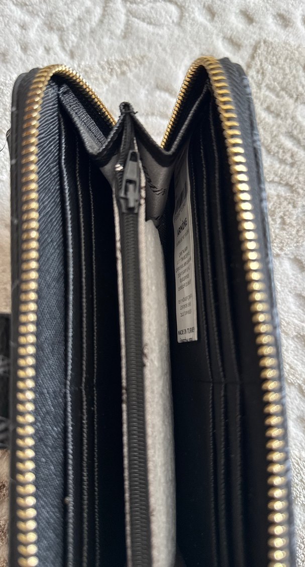 Kadın Siyah Deri Fermuarlı Clutch Cüzdan - Görsel 5