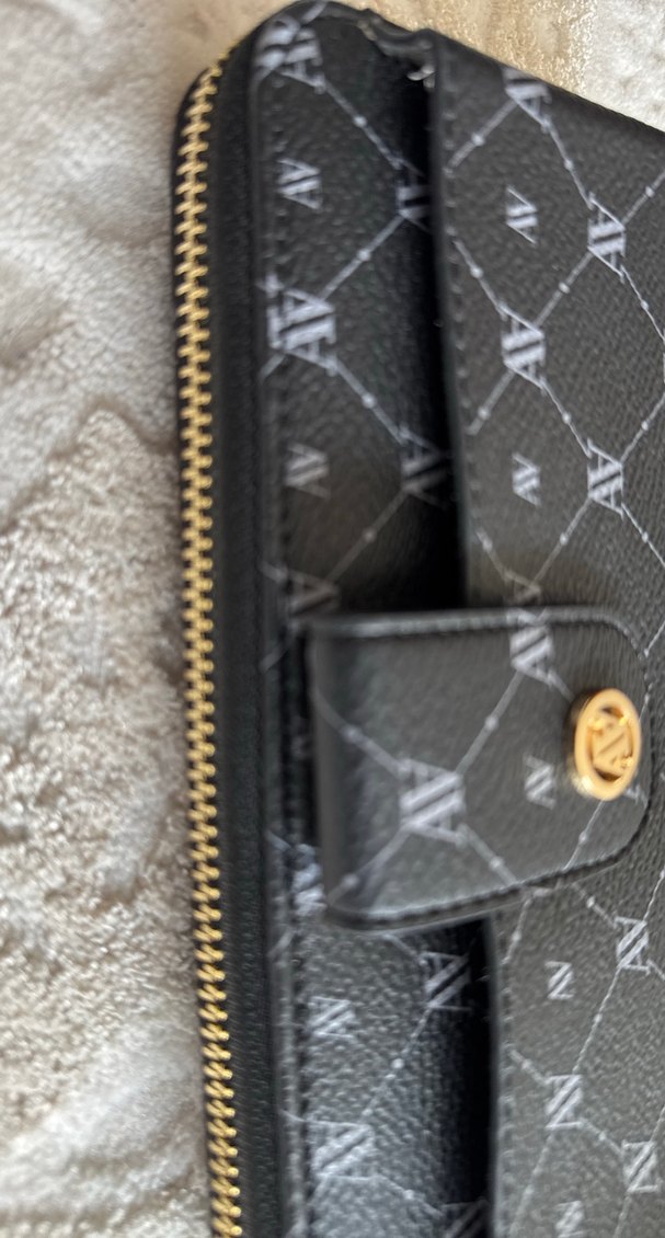 Kadın Siyah Deri Fermuarlı Clutch Cüzdan - Görsel 2