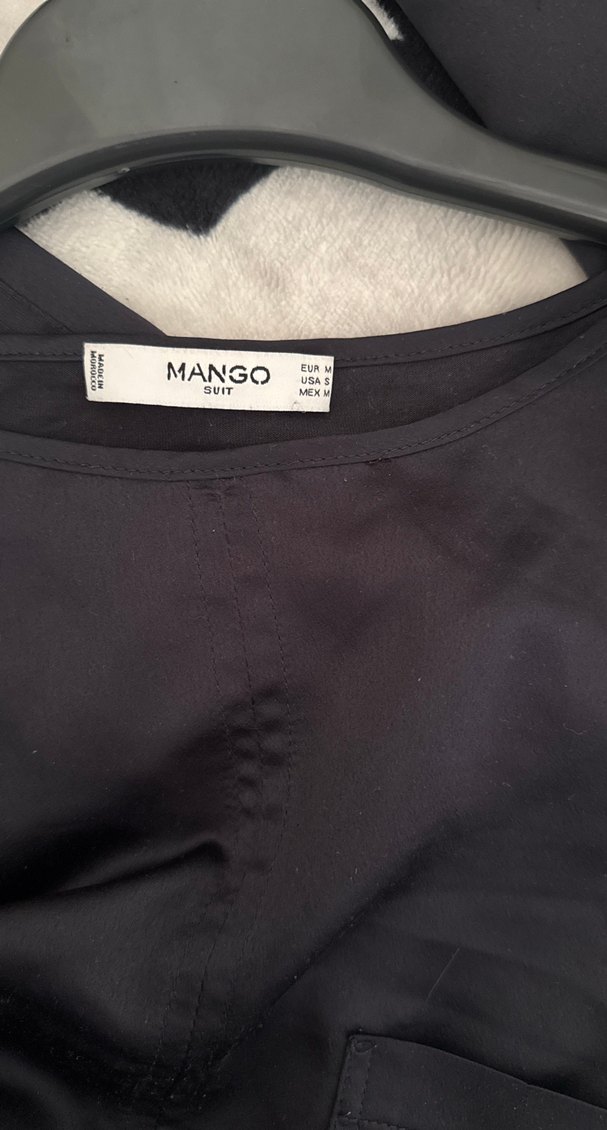 Siyah Kadın Saten Uzun Kollu Bluz - Görsel 4