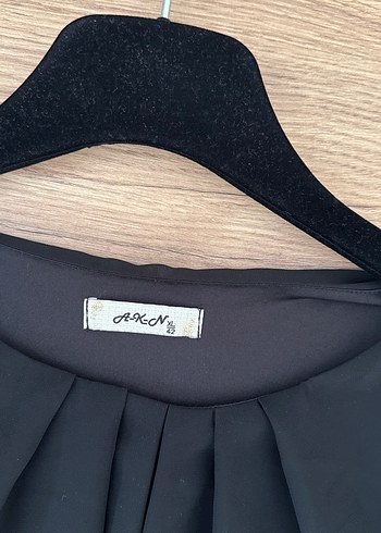 Siyah Drapeli Uzun Kadın Elbise 38-40-42 bedene uyumlu - Görsel 5