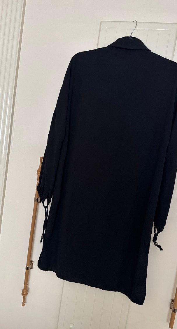 Siyah Düğmeli Uzun Kollu tunik s- m uyumlu - Görsel 3