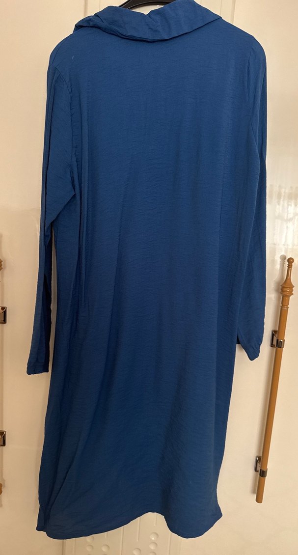 Kadın Mavi Uzun Kollu Düğmeli Tunik marka tofisa - Görsel 2