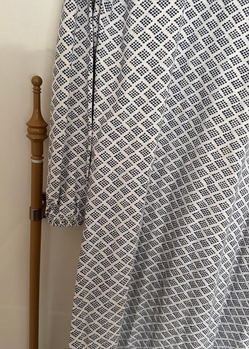 Bohem Gri Uzun Kollu Salaş Elbise - Görsel 3